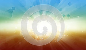 Blue orange explosion