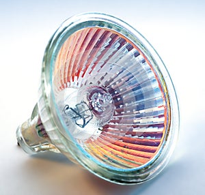 Blue-orange halogen light bulb