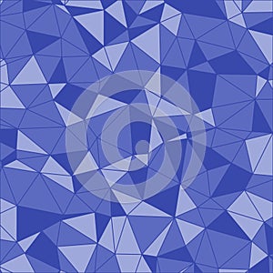 Triangular pattern. Geometric background. Blue polygonal.