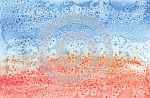 Blue orange watercolored vector background photo