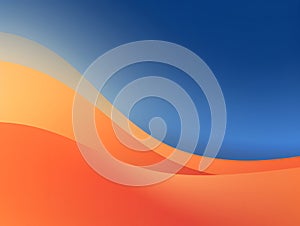 A blue and orange wavy lines