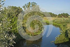 Oril river in Kitaygorod, summer