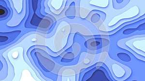 Blue outline topographic contour map abstract tech motion graphic design. Geometric background. Video animation Ultra HD 4K 3840x2