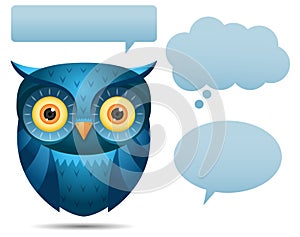 Blue Owl and talk bubble