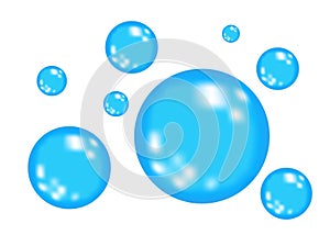 Blue oxygen or water bubbles.