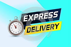 Express delivery word concept vector illustration photo