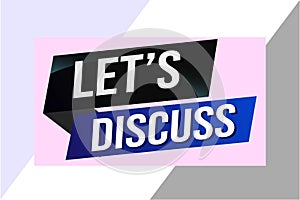 Let's discuss word concept vector illustration