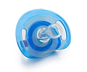 Blue pacifier isolated