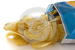 Blue packet of crisps