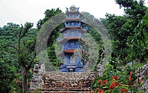 Blue pagoda at Marble Mountain
