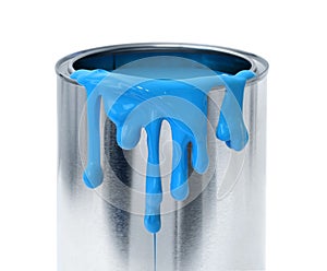 Blue paint dripping