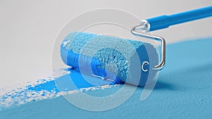 The blue paint roller. AI generated