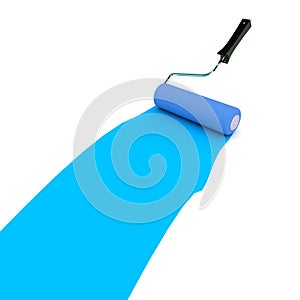 Blue Paint Roller