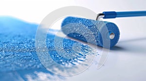 The Blue Paint Roller. AI generated