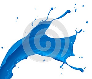Blue paint splash
