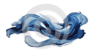 Shades of blue paint splash. White background