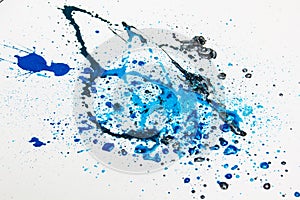 Blue Paint Splashes