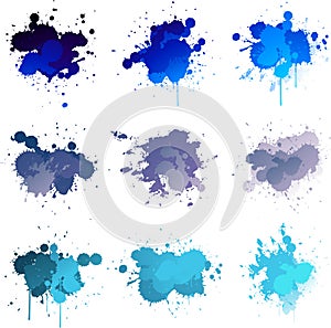 Blue paint splat