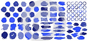 Blue paint stains brush stroke backgrounds