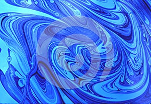 Blue Paint Swirls