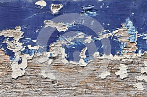 Blue paint on wood