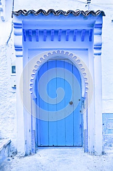 Blue painted door