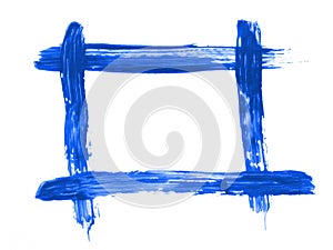 Blue painted frame
