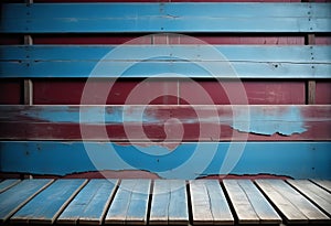 Blue Painted Wood Rustic Background