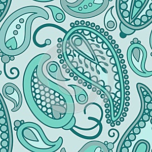 Blue paisley pattern