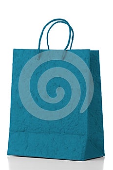 Blue paper bag