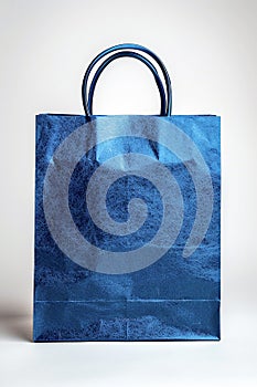 Blue paper bag ,Design Template for Mock-up, AI generated