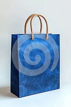 Blue paper bag ,Design Template for Mock-up, AI generated