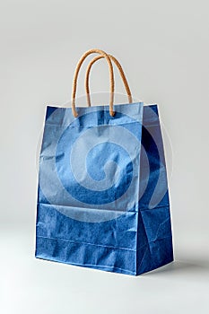 Blue paper bag ,Design Template for Mock-up, AI generated