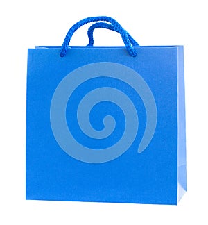 Blue paper bag