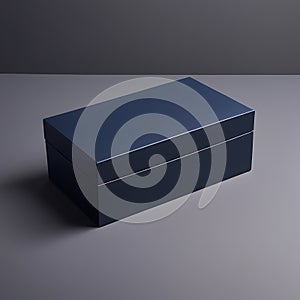 Blue paper box, white background
