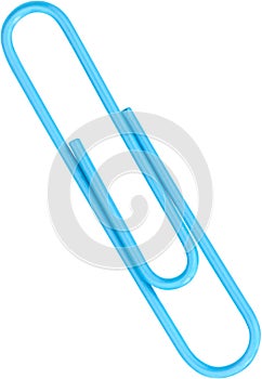 Blue Paper Clip - Isolated