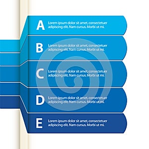 Blue paper infographic