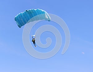 Blue parachute