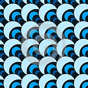 Blue parachutes seamless pattern