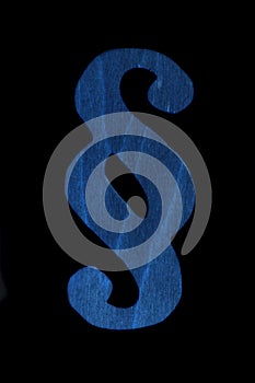 Blue paragraph symbol