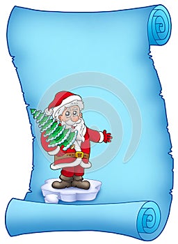 Blue parchment with Santa Claus 4