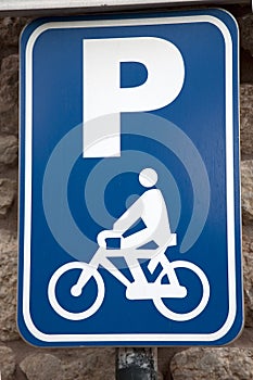 Blue Parking Sign