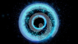 blue particle spark circle spiral motion effect