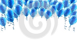 Blue Party Balloons Background