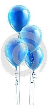 Blue Party Balloons Graphic