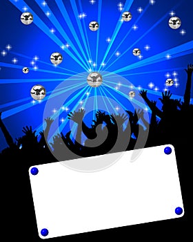 Blue Party Placard