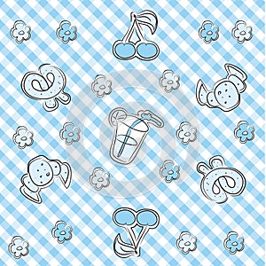 Blue pastel baby background