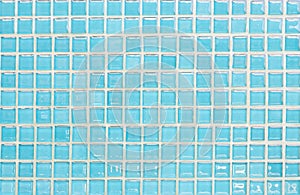 Blue pastel ceramic wall and floor tiles abstract background. Design geometric mosaic texture decoration of the bedroom. Simple