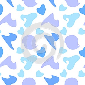 Blue pastel pattern with abstract shapes