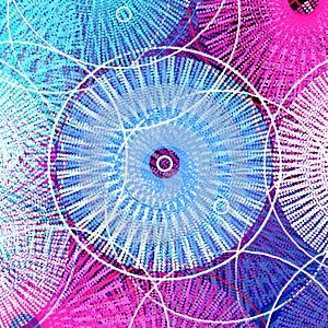 blue pastel pink spiral heart pattern pinwheel circle abstract illustration